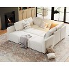 Oversized U-Shaped Sectional Sofa with Storage & Convertible Chaise, Removable Chenille Cover for Living Room or Office - 4 of 4