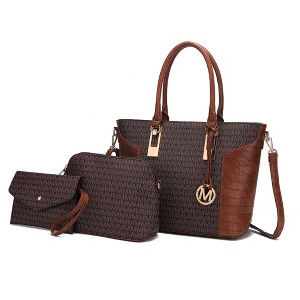 MKF Collection Shonda 3PC Tote with Cosmetic Pouch & Wristlet by Mia K - 1 of 4