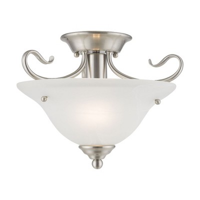 Livex Lighting Coronado 1 - Light Semi-Flush Mount in  Brushed Nickel