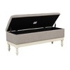 Nicbex 49" Storage Bench Modern Bright White Dye Bench for Entryway Bedroom - 3 of 4