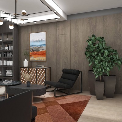 Set of 3 Dark Gray Metal Indoor/Outdoor Planters