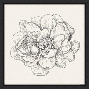 Amanti Art Pen and Ink Florals IV by Danhui Nai Canvas Wall Art Print Framed 16-in. x 16-in. - 1 of 4