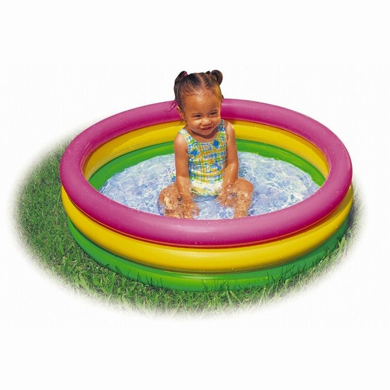 Intex 34in x 10in Sunset Glow Soft Inflatable Baby/Kids Swimming Pool (6 Pack), 4 of 6