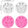 JDICTION 4-Piece Butterfly Silicone Mold Set for Resin Epoxy, Soap, Chocolate, and Fondant Cake Decorating - 2 of 4