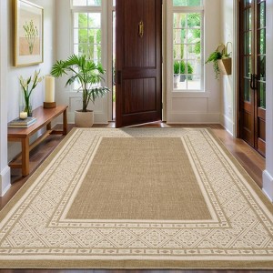 COZONY Modern Border Area Rug, Soft Washable Non-Slip Carpet for Living Room and Bedroom - 1 of 4