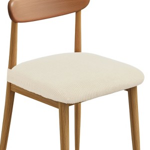 Unique Bargains Washable Stretch Soft Dining Chair Cushion Covers 4 Pcs - 1 of 4