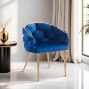 CENGHU Modern Velvet Accent Chair, Luxury Handmade Armchair with Gold Legs, for Living Room and Bedroom - 2 of 4