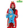 HalloweenCostumes.com One Size Fits Most   Sesame Street Cookie Monster Velour Baby Carrier Cover Costume,  Blue/Brown - 2 of 4