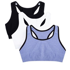 Fruit of the Loom Women's Tank Style Sports Bra 3-Pack - 1 of 4