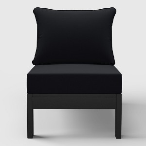 WestinTrends  Avalon Outdoor HDPE Deep Seating Modular Armless Patio Chair with Patio Cushions - 1 of 4
