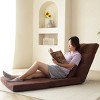 Bean Bag Lounger Modern with Pillow and Adjustable Recline for Living Room 43in Wide Convertible Floor Sofa-3irtyhousy - 2 of 4