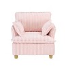 PAGED Modern 39 Inch Accent Chair and Ottoman Sets, Corduroy Fabric Sofa Chair with Cup Holder and 2 Pillows, Living Room Chair for Bedroom - 4 of 4