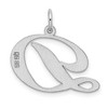 Black Bow Jewelry Sterling Silver, Ella Collection, LG Fancy Script Initial D Pendant - 3 of 4
