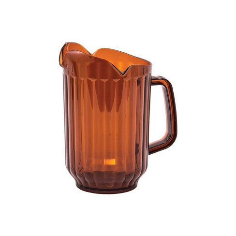 Glass Pitcher, 60oz CLear Glass Pitcher with Bamboo Lid and Spout