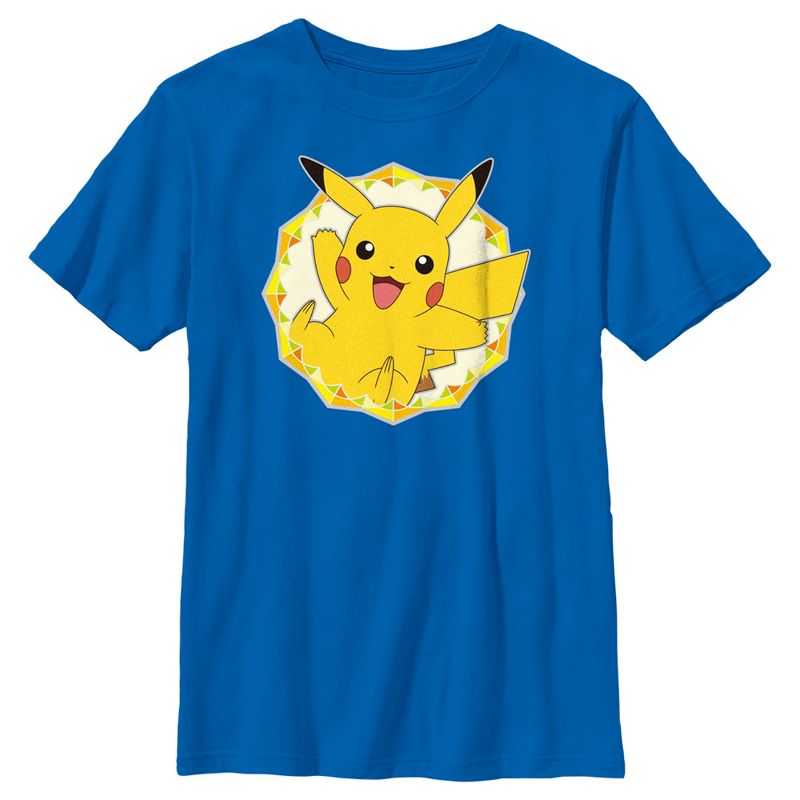Boy's Pokemon Pikachu Circle T-Shirt, 1 of 6