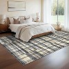 Washable Plaid Area Rug, Non-Slip Low Pile, Stain Resistant,Rustic Soft Carpet for living room, bedroom, office, or dining room - 3 of 4