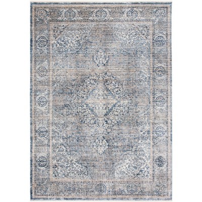 Gray Hand-Knotted Wool and Viscose 8' x 10' Rug
