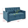 NicBex Modern Pull Out Sofa Bed Velvet Convertible Sleeper Sofa with Adjustable Back for Living Room - 2 of 4