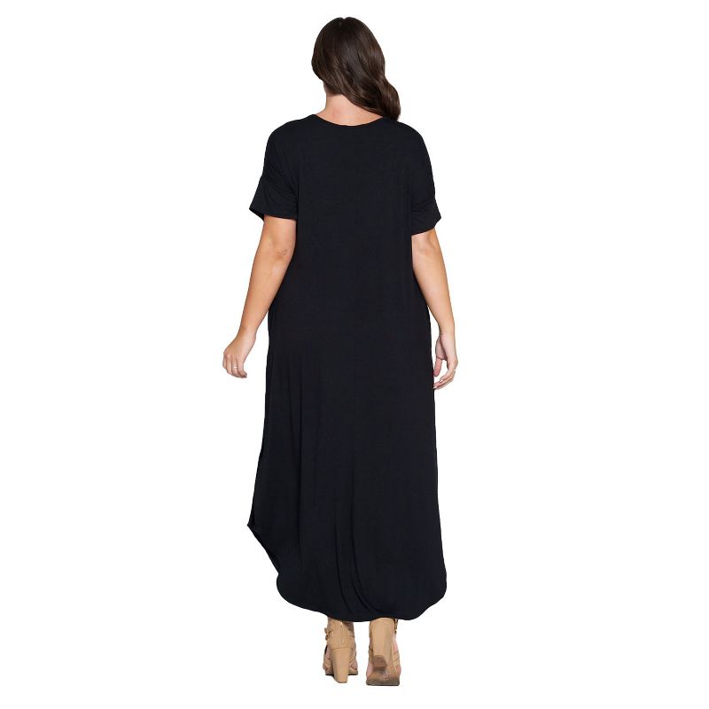 L I V D Women's Short Sleeve Pocket Maxi Dress, 3 of 4