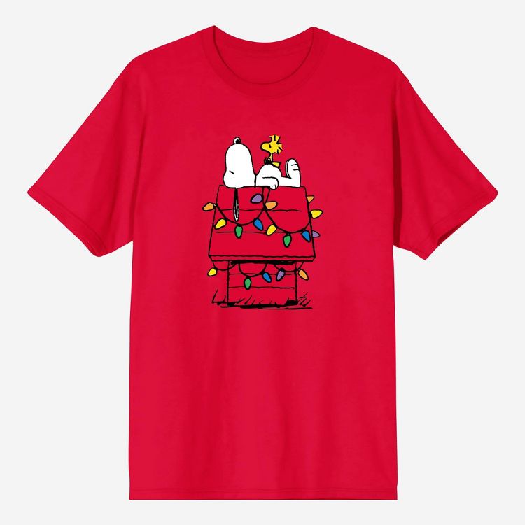 Men's Snoopy Holiday Lounge Set - Red/Green M : Target