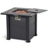 28 Inch Propane Fire Pit Table, 50000BTU Rectangle Fire Table with Cover, Sturdy Steel and Iron Fence Surface, CSA Safety Certified - 2 of 4
