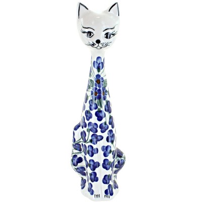 Blue Rose Polish Pottery 40C WR Unikat Medium Cat