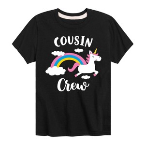 Boys' - Instant Message - Cousin Crew Unicorn Art Short Sleeve Graphic T-Shirt - 1 of 4