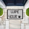 Stupell Industries Wipe Your Paws Mosaic Pattern Printed Outdoor Door Mat, design by Elizabeth Medley, 18"x30" - 3 of 4