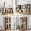 PexFix 36"x31"x16" Wood Accent Cabinet with Adjustable Shelf Storage Cabinet Natural-Glass Door - 3 of 4