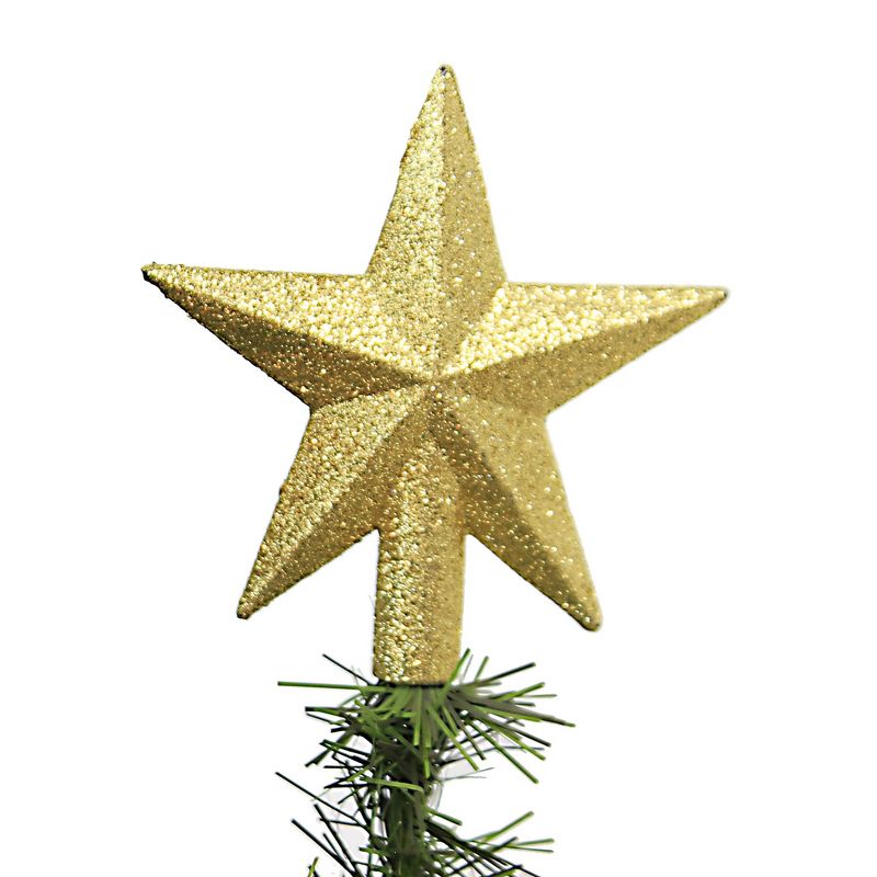 Tree Topper Finial 4.5" Mini Glittered Star Christmas Tree Topper  -  Tree Toppers, 3 of 4