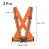 Unique Bargains Reflective Vest Adjustable High Visibility Safety Vest for Cycling Running Walking 2Pcs - 2 of 4