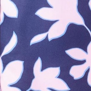 navy outline floral