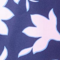 navy outline floral