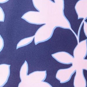 navy outline floral