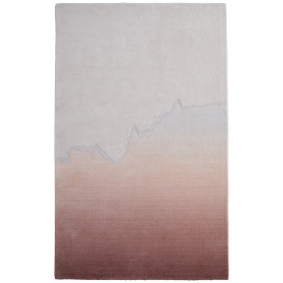 Katya Modern Gradient & Ombre Pink/Ivory Area Rug