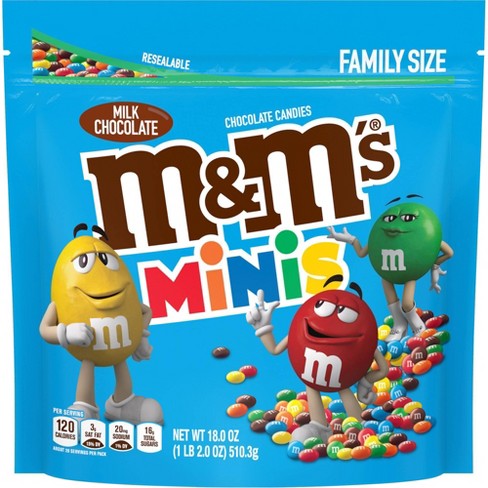 M M S Milk Chocolate Minis Family Sup 18oz Target