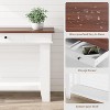 54Inch Long Console Table, Wooden Entryway Table with 2 Drawers & Open Storage Shelf, Entry Foyer Table for Entryway, Hallway, Living Room - 3 of 4