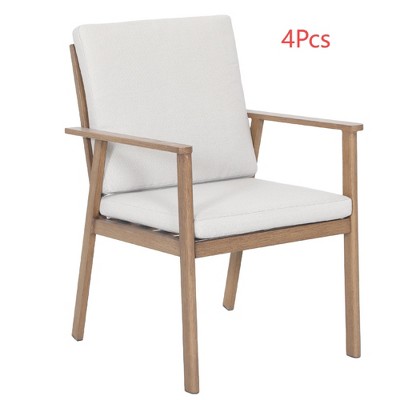 Cesicia 23.2 L x 25.6 W x 33 H brown Dining Chair With immaculate lines and precise angles for Dinning rooms 4 Pieces