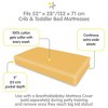 BreathableBaby Cotton Percale Fitted Sheet, For 52" x 28" Crib & Toddler Bed Mattress, Yellow (2-Pack) - 3 of 4