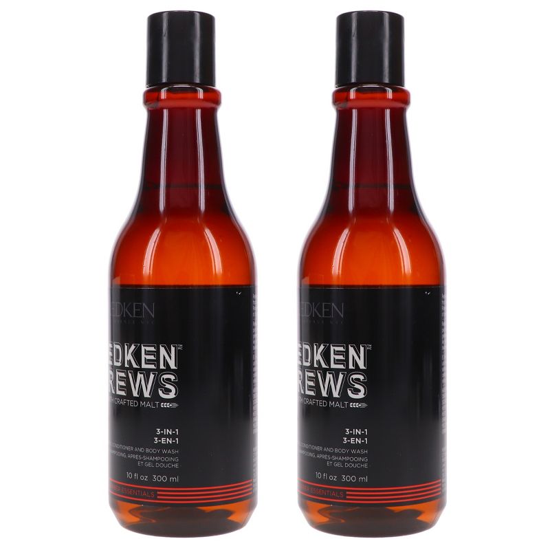 Redken Brews 3-in1 Shampoo, Conditioner and Body Wash 10.1 oz 2 Pack, 2 of 9