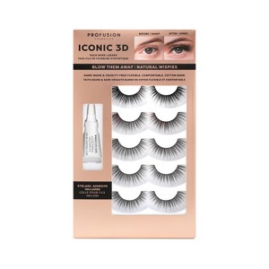 Profusion Cosmetics Iconic 3D Faux Mink Lashes - 5 Pair - 1 of 4