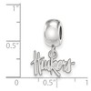 Black Bow Jewelry Sterling Silver Nebraska Cornhuskers NCAA Bead Charm - 3 of 4