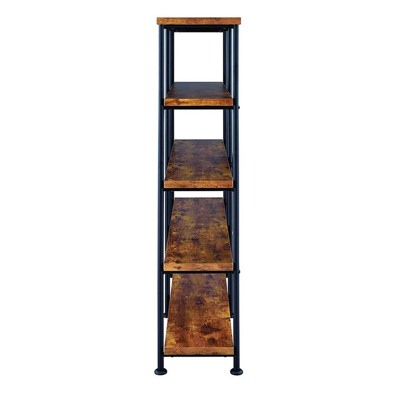 63" Industrial 4 Tier Bookshelf with Particleboard and Metal Frame - Benzara, 4 of 15
