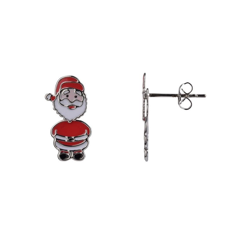 FAO Schwarz Holiday Santa Front to Back Earrings, 2 of 4
