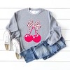 Simply Sage Market Women's Graphic Sweatshirt Coquette Cherries Spotted Bow - 2 of 4