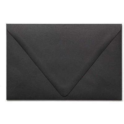 LUX 5 3/4"x8 3/4" 80lbs. Contour A7 Invitation Env W/Glue Midnight BK 1895-B-50