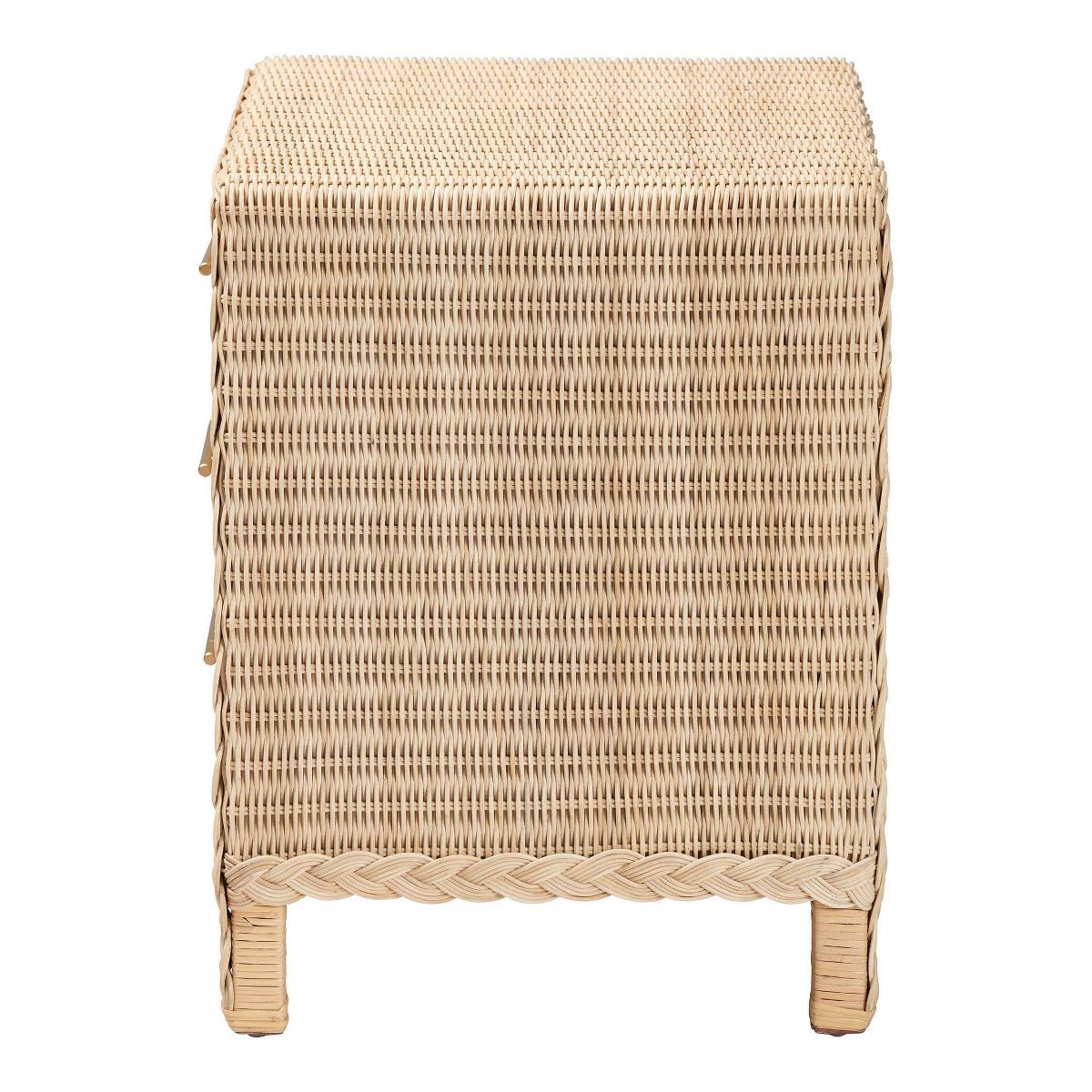bali & pari Lanica Rattan 3 Drawer Nightstand Pale Brown - thumbnail 10