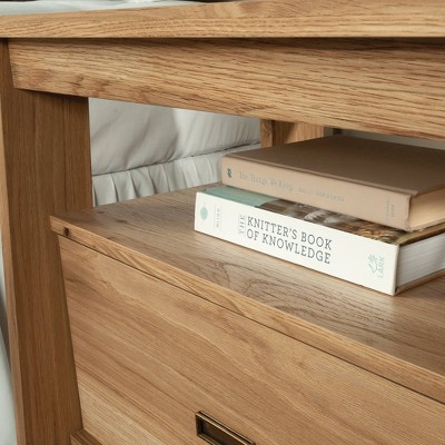 Timber Oak 1-Drawer Nightstand with Open Shelf