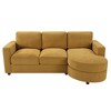 84.6"W L-Shaped Sectional Sofa with Curved Chaise Lounge, Chenille Fabric Couch with 2 USB Ports & Side Storage Pockets - ModernLuxe - 4 of 4
