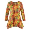 Collections Etc Falling Leaves Sharkbite Tunic - 2 of 4
